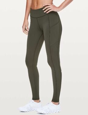Lululemon Speed Up Tight Leggings Full-On Luxtreme 28" Dark Olive Green 6